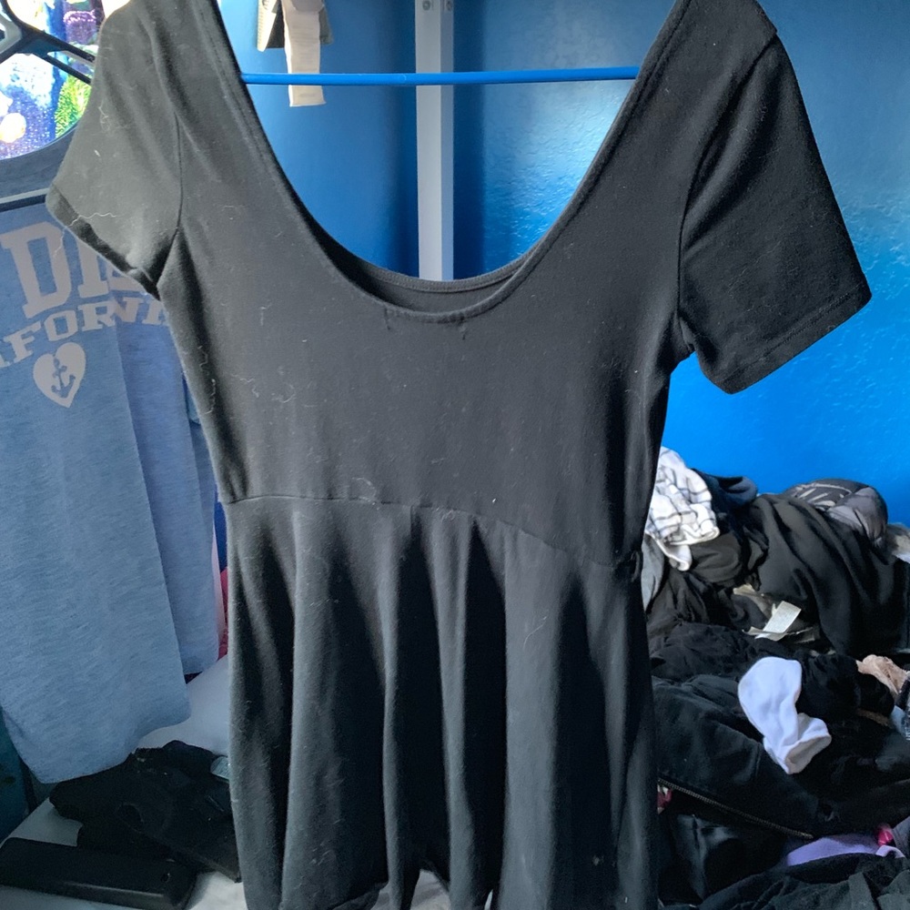 Black mini dress